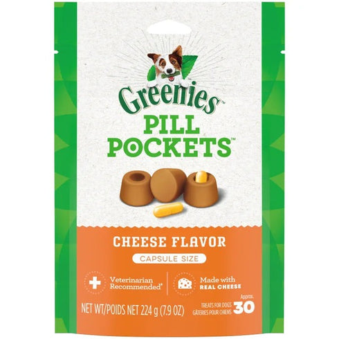 Greenies Cheese Flavored Capsule Pill Pockets 30 Count